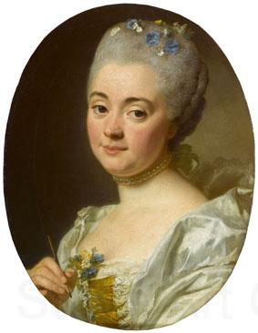 Alexander Roslin Portrait of the artist Marie Therese Reboul wife of Joseph-Marie Vien Spain oil painting art